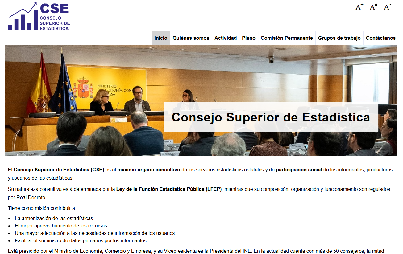 Imagen de la nueva web del CSE